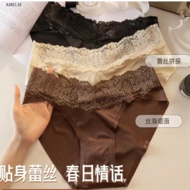 SET 4 QUẦN CHIP VIỀN REN CHO NỮ -sỉ 132k/set 4c mix