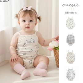 Bộ áo liền quần cho bé kiểu Bắc Âu mùa xuân/hè 2026 giá sỉ 59k