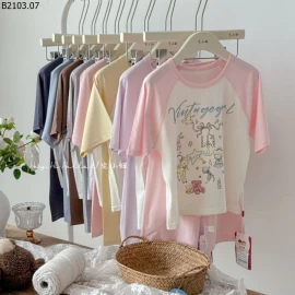 BỘ MẶC NHÀ HỌA TIẾT CHO BÉ giá sỉ 141k