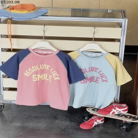 Áo thun tay raglan in chữ  Elmo Baby gia si sz 90-150--- G.i.á 112k sz 160--- G.i.á 123k