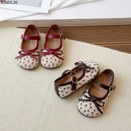 GIÀY BÚP BÊ HOA NHÍ GẮN NƠ sỉ size 21-25: 135k sz 26-30: 145k