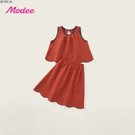 SET ĐỒ MÀU ĐỎ DÀNH CHO BÉ GÁI NHÀ MODEE si -137k