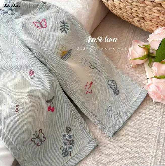 JEAN THÊU HOA XINH -sỉ 127k