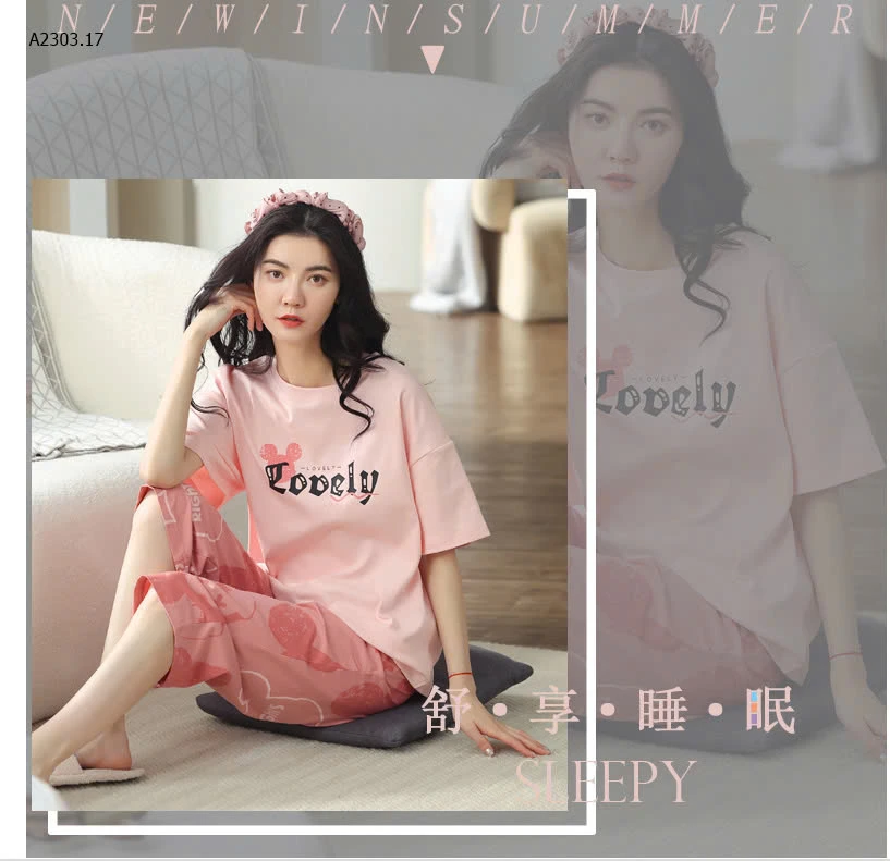 BỘ COTTON LỬNG NỮ MẶC NHÀ -sỉ 165k