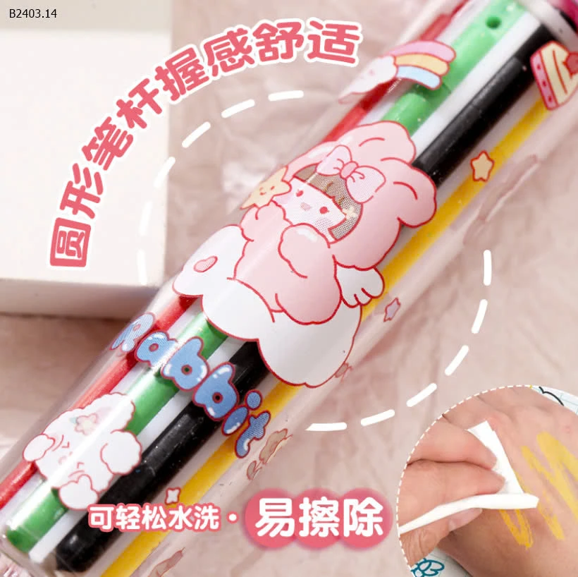 COMBO 2 BÚT BẤM MÀU SÁP CHO BÉ  -sỉ 56k/set 2c chọn màu