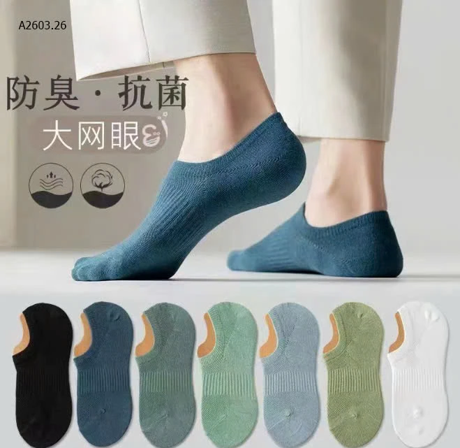 SET 10Đ TẤT NAM CỔ NGẮN -sỉ 65k/set 10 đôi mix màu