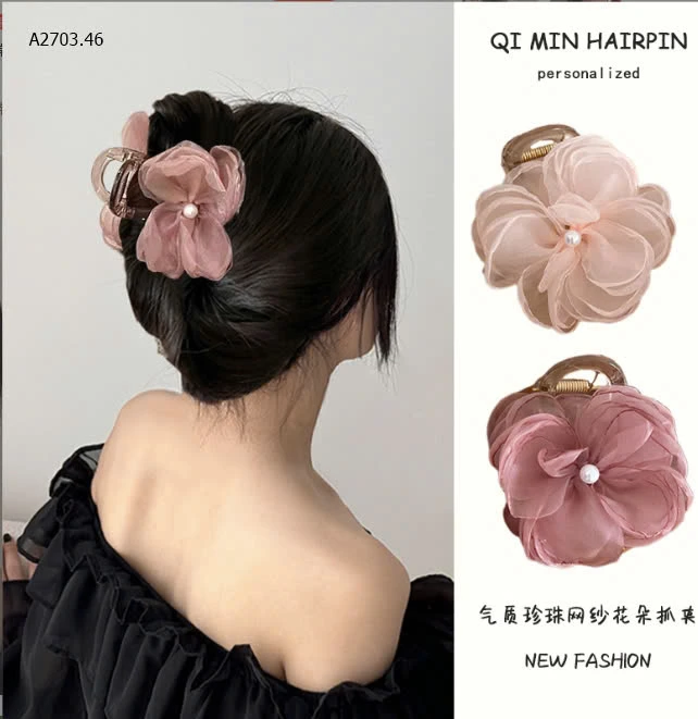 SET 2 KẸP HOA TONE HỒNG  -sỉ 65k/set 2c chọn màu