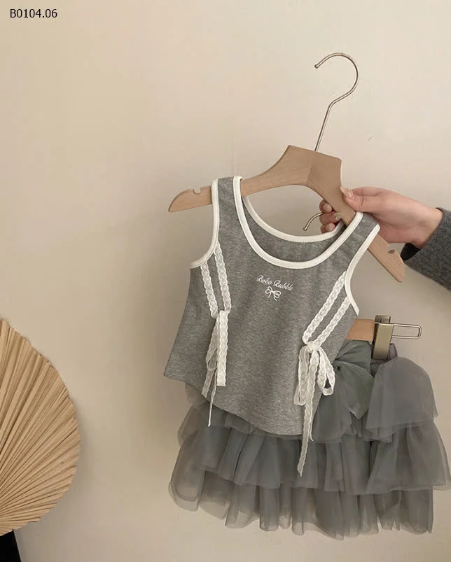 SÉT ÁO XÁM MIX CV TUTU-sỉ Áo : 115k           Chân váy : 174k 