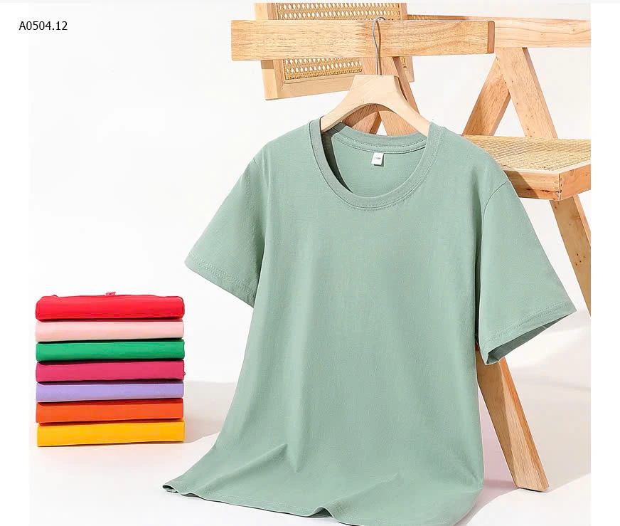 BST ÁO PHÔNG MÀU TRƠN CỘC TAY NỮ VẢI UNI-sỉ 79k