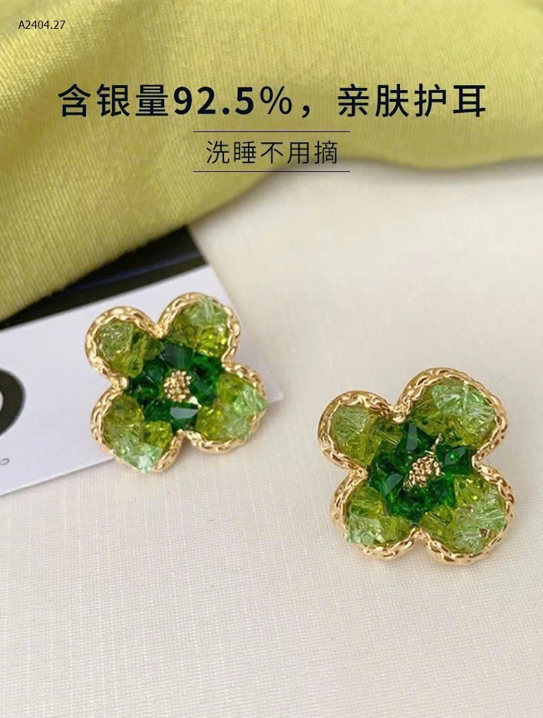 Bông tai hoa bạc Agovski chính hãng-sỉ 145k