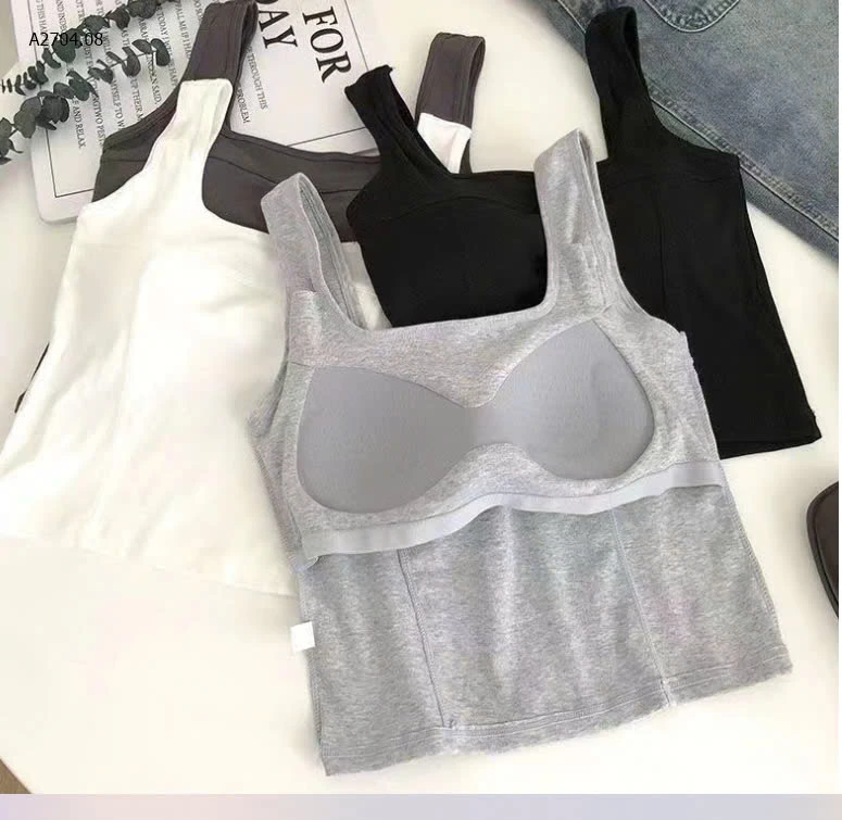 ÁO BA LỖ NỮ CỔ VUÔNG KÈM BRA-sỉ 55k