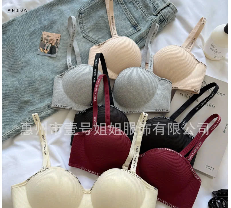 ÁO BRA VIỀN CHỮ QUẢ NGANG CÓ ĐỆM NGỰC -sỉ 55k
