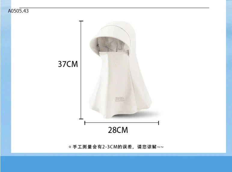 KHẨU TRANG MŨ CHỐNG UV50+-sỉ 43k