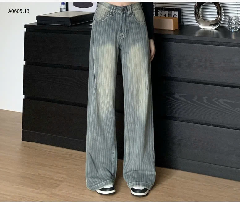 QUẦN JEAN SỌC BẠC MÀU CÁ TÍNH -sỉ 162k