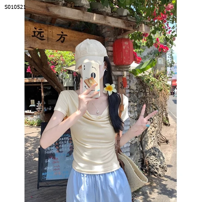 ÁO THUN NỮ CỔ ĐỔ