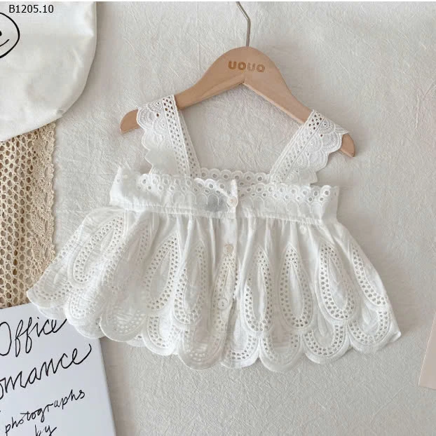SET ÁO 2 DÂY VIỀN REN MIX QUẦN SHORT JEAN BÉ GÁI  - sỉ 125k