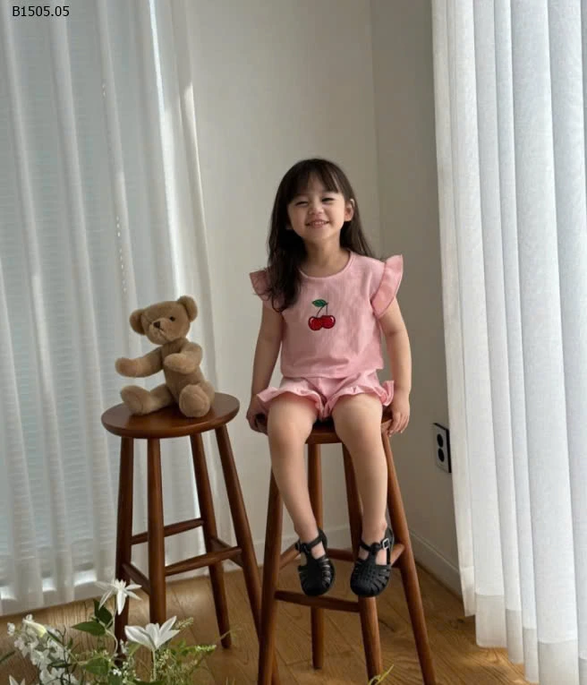  BỘ CHERRY VIỀN BÈO CCHO BÉ GÁI CUTE -Sỉ 137k/ 1 bộ