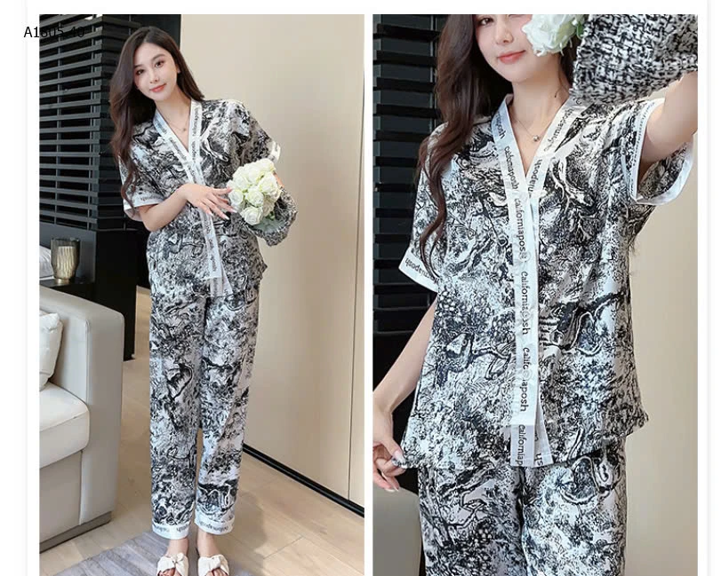 bst BỘ NGỦ PIJAMA CỘC TAY NỮ -Sỉ 99k