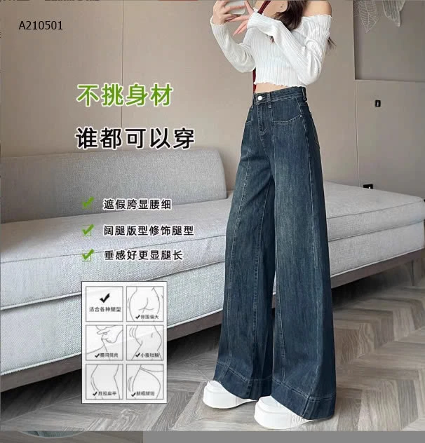 QUẦN JEAN XUÔNG VIỀN GÂN  - sỉ 165k