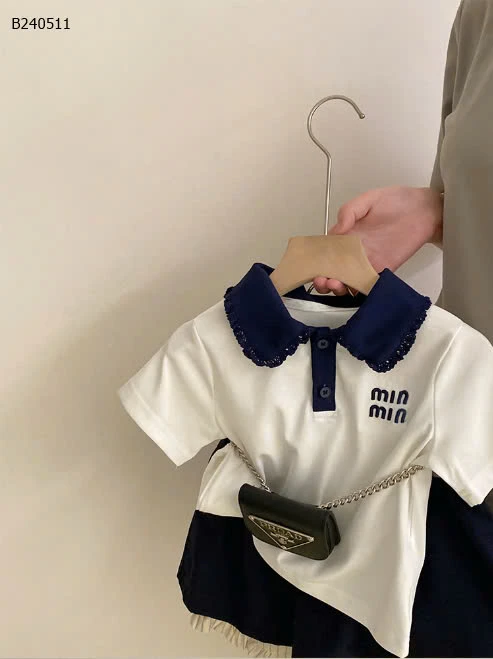 SET ÁO THUN MIUMIU MIX CHÂN VÁY CHO BÉ GÁI- Sỉ  áo=cv: 150k