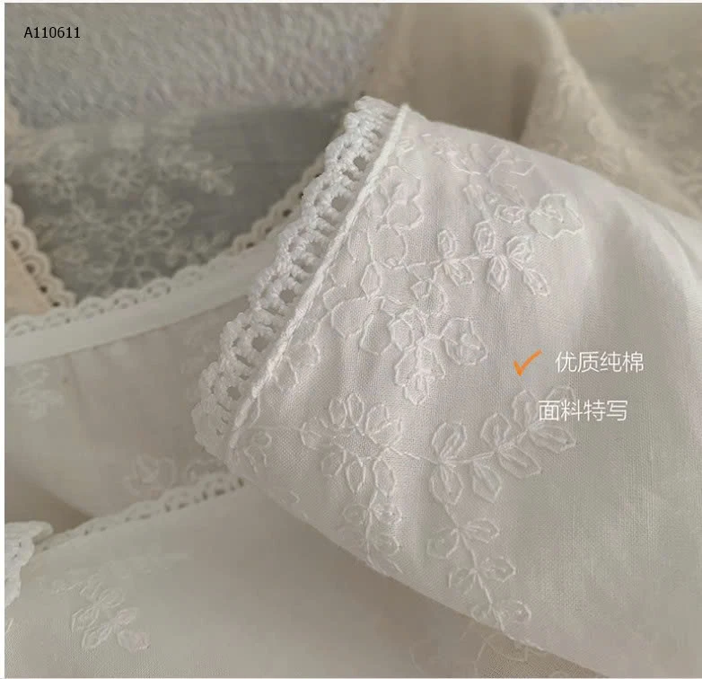 ÁO SƠ MI REN HOA CỔ V NỮ- sỉ 155k