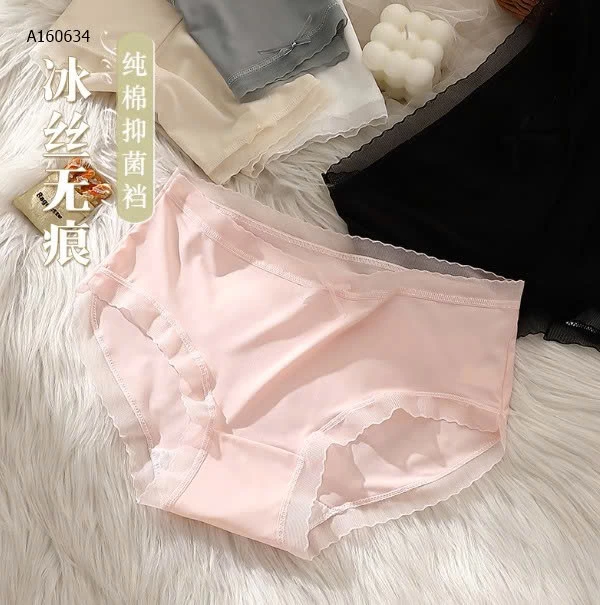 SET 10 QUẦN CHIP NƠ TÀNG HÌNH VIỀN REN  - sỉ 123k/1 set10c mix màu