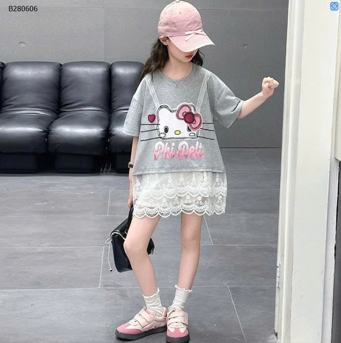 ÁO HELLO KITTY PHỐI REN-Sỉ giá 175K