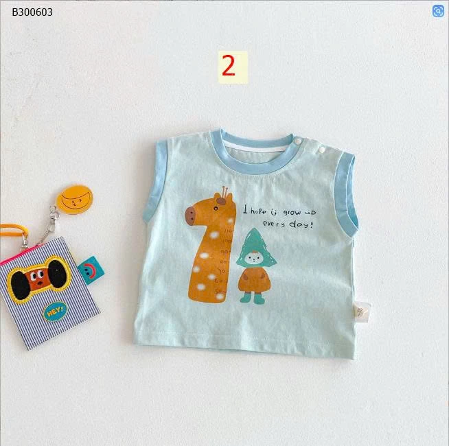 ÁO BA LỖ PHỐI QUẦN KẺ CHO BÉ- Sỉ giá Áo: 89k  Quần: 85k 