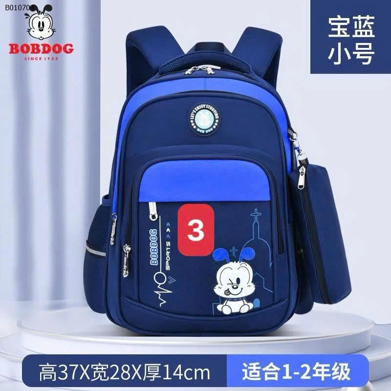 BALO HỌC SINH KÈM HỘP BÚT BOBDOG-Sỉ sz nhỏ 37x28x14cm(lớp 1-2) si 218k  sz to 40x30x16cm (lớp 3-6) sỉ 235k 