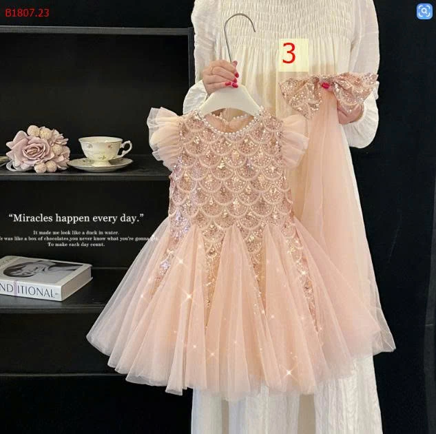 VÁY CÔNG CHÚA BLING BLING CAO CẤP-Sỉ giá 215k