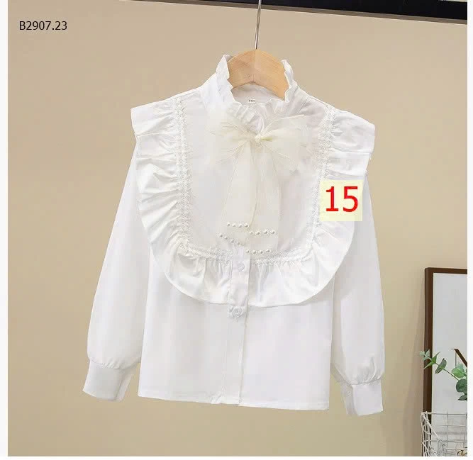 ÁO SƠ MI TRẮNG DÀI TAY BÉ GÁI-Sỉ giá 135k