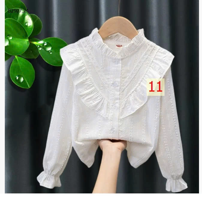 ÁO SƠ MI TRẮNG DÀI TAY BÉ GÁI-Sỉ giá 135k