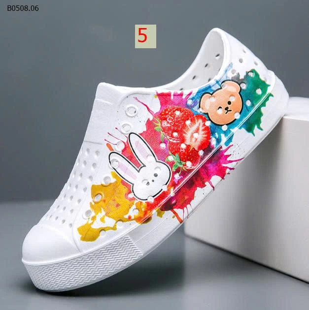 GIÀY NHỰA NATIVE HOẠ TIẾT CHO BÉ - sỉ 110k
