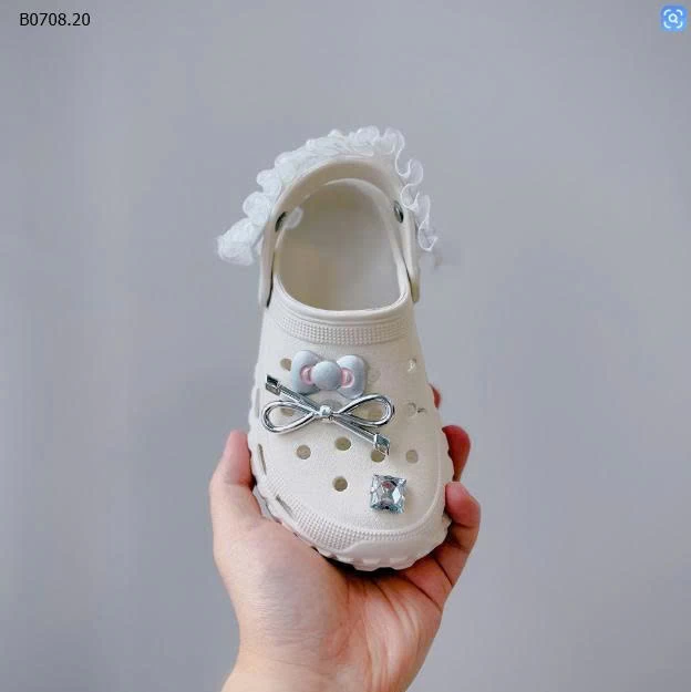 DÉP SỤC CHARM NƠ PHỐI VIỀN REN BG - sỉ sz 26-30: 187k  sz 31-37: 197k 