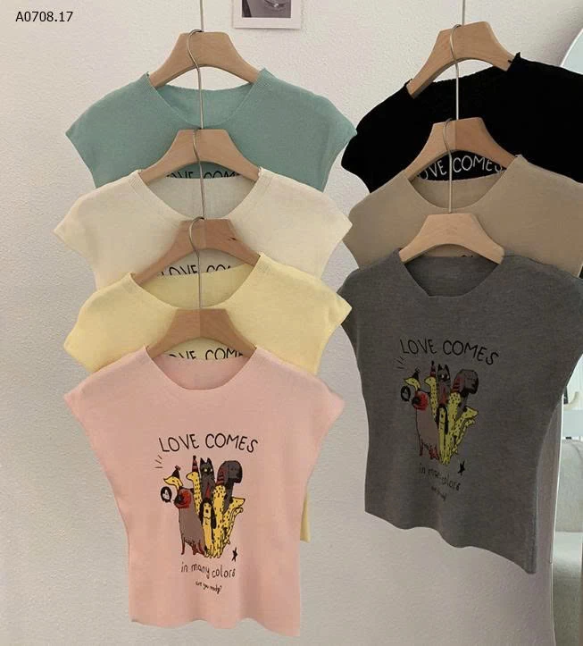 ÁO TAY NGẮN IN HÌNH CUTE NỮ - sỉ 105k
