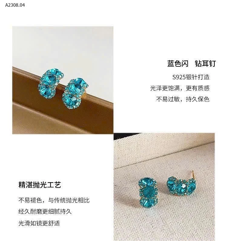 KHUYÊN TAI ĐÁ XANH LNIEER - sỉ 90k
