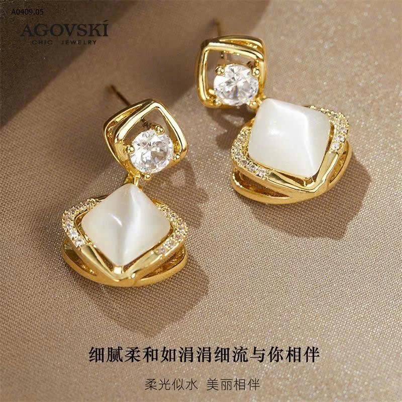 BÔNG TAI ĐÍNH ĐÁ AGVOSKI- sỉ 130k