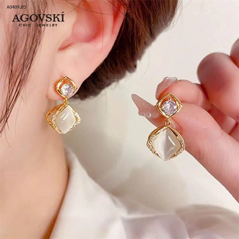 BÔNG TAI ĐÍNH ĐÁ AGVOSKI- sỉ 130k
