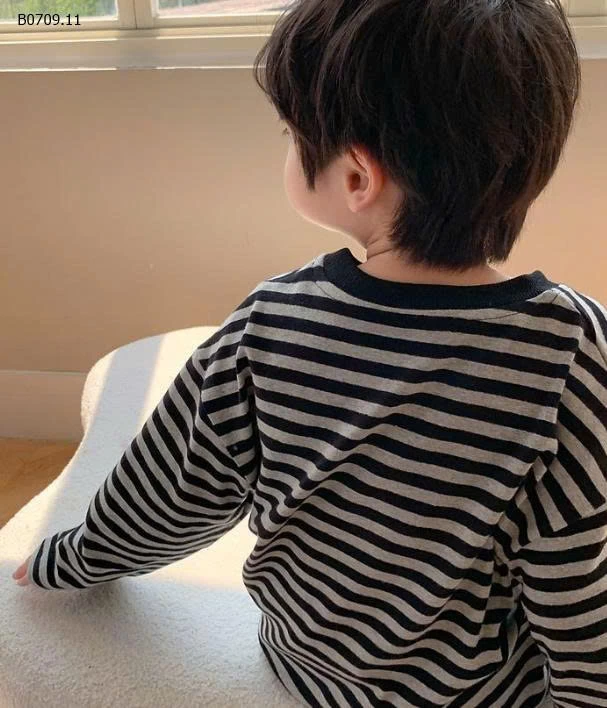 BỘ NGỦ DÀI TAY KẺ NGANG CHO BÉ TRAI-Giá sỉ 125k