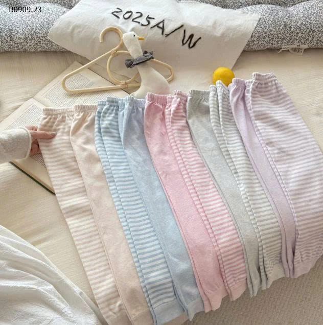 SET 2 QUẦN KẺ PASTEL  -Giá sỉ 80-120    97K/1 SET  130-160   117K/1 SET