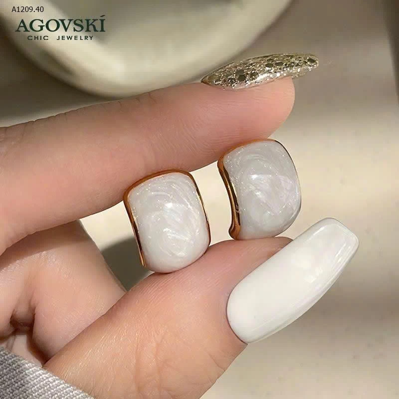Set  7 đôi hoa tai bạc 915 Agovski - sỉ 215k