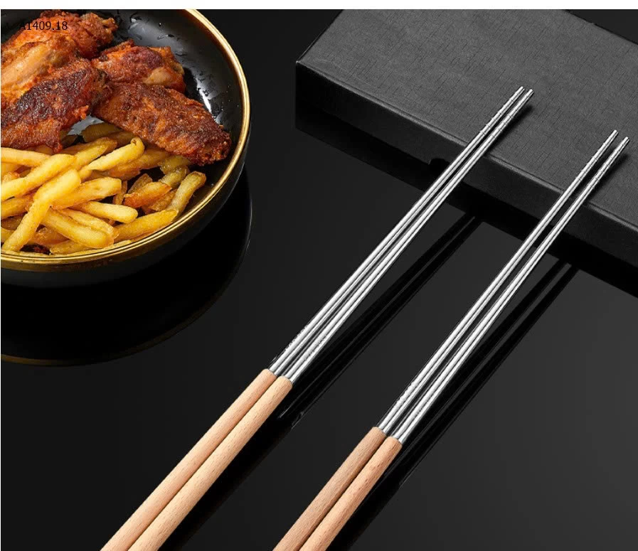   SET 2 ĐÔI ĐŨA NẤU CHỐNG NÓNG CÁN GỖ - sỉ 60k/set 2 đôi