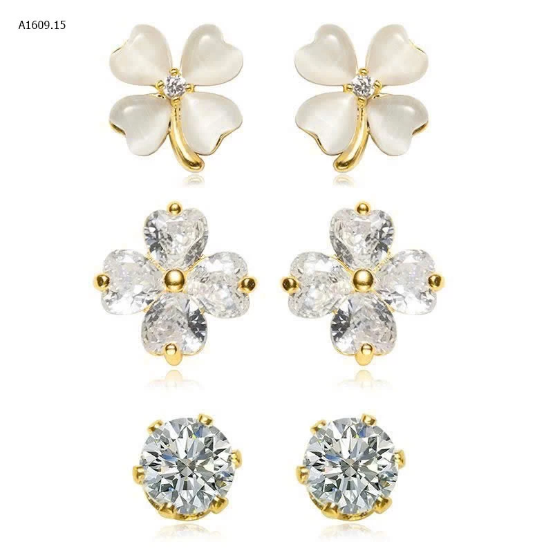 SET 3 ĐÔI HOA TAI A925 AGOVSKI -  - sỉ 147k