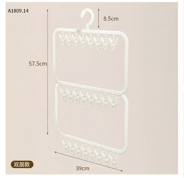 MÓC KẸP TREO QUẦN ÁO ĐA NĂNG - sỉ 75k/set 2c