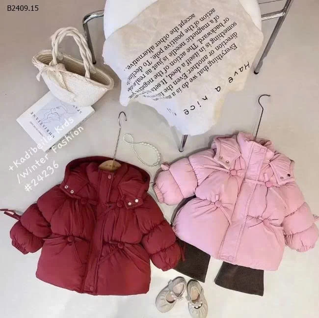 Áo phao bé gái – Mẫu mới 2025 -Giá sỉ 225k