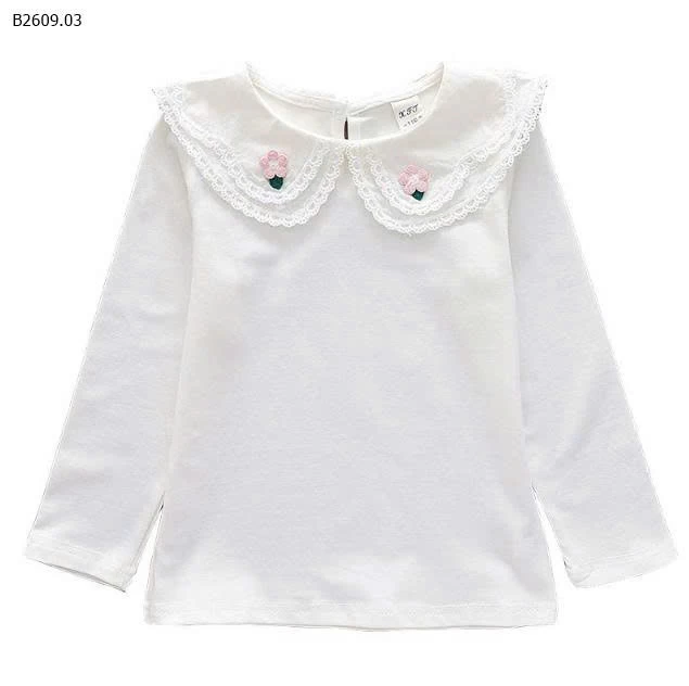 Áo dài tay bé gái cổ bèo siêu xinh  - sỉ 96k