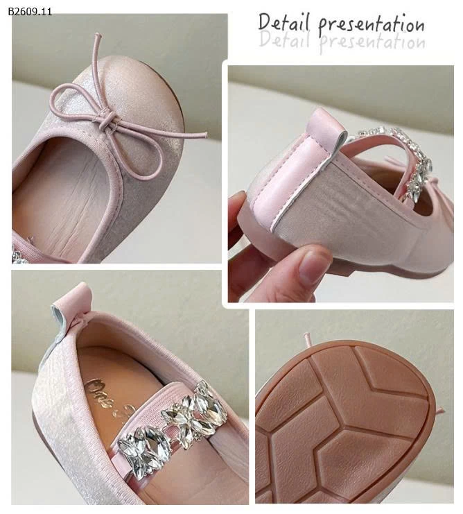 GIÀY BÚP BÊ QUAI GẮN ĐÁ- Giá sỉ size 23-27 giá 127k  size 28-33 giá 136k