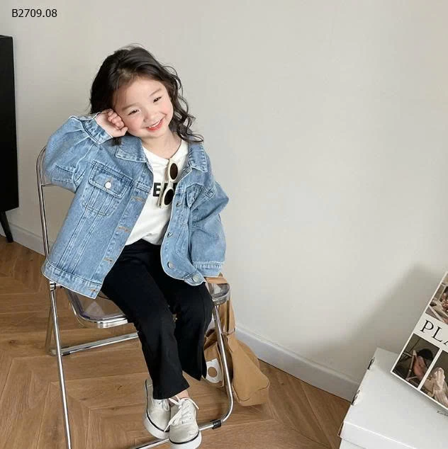 Áo khoác denim giặt kiểu Hàn Quốc cho bé  AMBB-Giá sỉ  sz 90-150 giá 218k  Sz 160: 229k