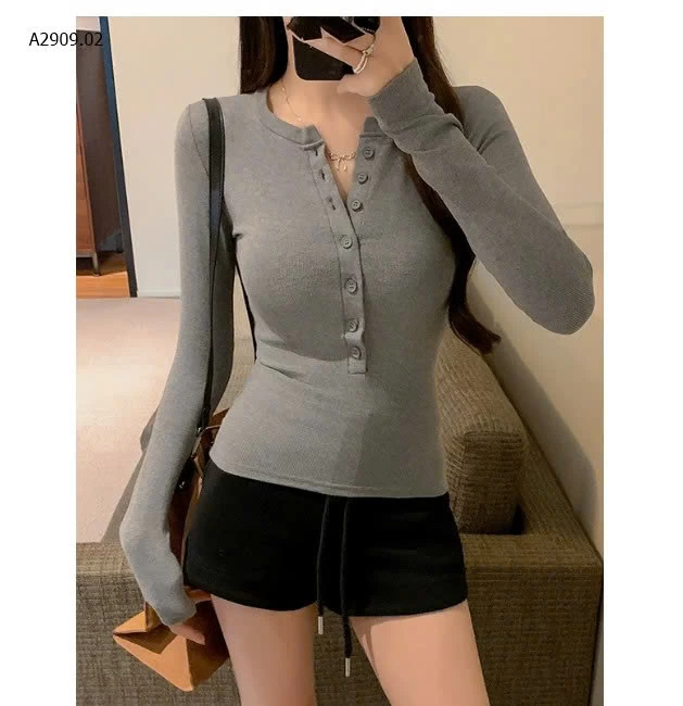  ÁO THUN DÀI TAY ÔM BODY PHỐI CÚC - sỉ 75k