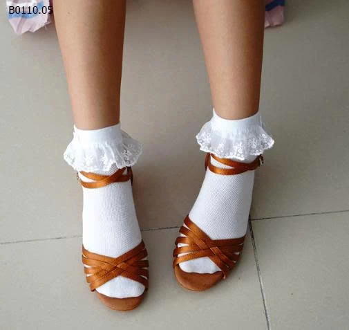 Set 4 đôi Tất ren khiêu vũ Latin cho bé gái mix màu-sỉ 67k/set 4 đôi mix màu 